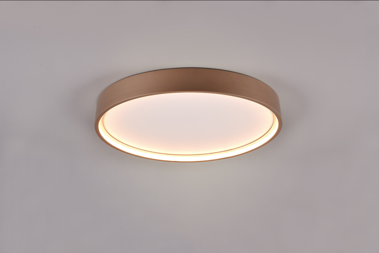 Plafoniera Doha, TRIO, 45x5.5 cm, 29W, 1x SMD, metal, maro - imagine 7